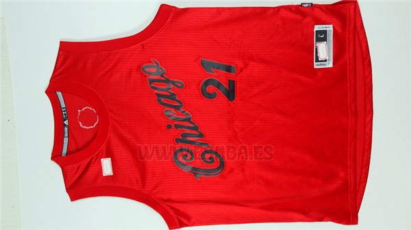 Camiseta Navidad 2016 Chicago Bulls Jimmy Butler #21 Rojo